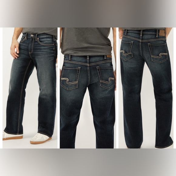 Silver Jeans “Gordie” Men’s Relaxed Fit Straight Leg Jeans 33” waist, 32” length - Picture 1 of 7